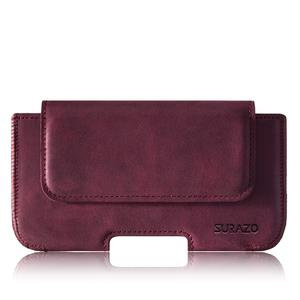 Kabura na pasek skórzana Belt Case - Burgund