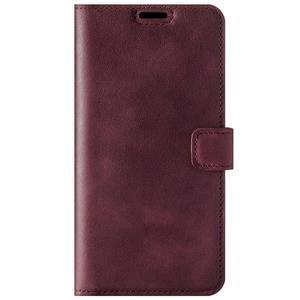 Skórzane etui na telefon RFID Wallet case - Burgund - TPU Czarne