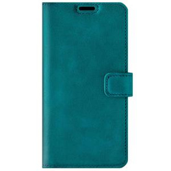 Skórzane etui na telefon RFID Wallet case - Turkus - TPU Czarne