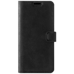 Skórzane etui na telefon RFID Wallet case - Nubuk Czarny - TPU Czarne