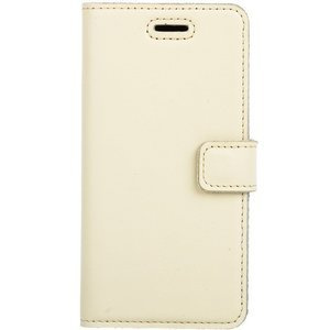 Skórzane etui na telefon Wallet case - Pastel Żółty - TPU Czarne