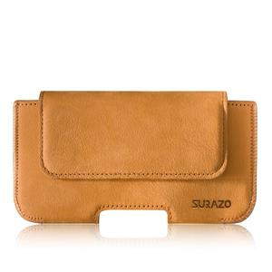 Kabura na pasek skórzana Belt Case - Nubuk Camel