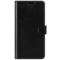 Skórzane etui na telefon Wallet case - Costa Czarna - TPU Transparentne