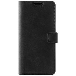 Skórzane etui na telefon RFID Wallet case - Nubuk Czarny - TPU Czarne