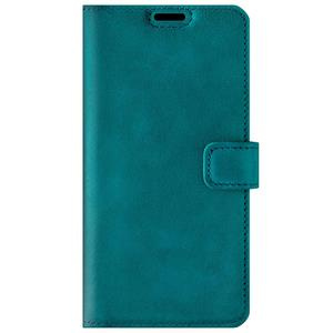 Skórzane etui na telefon RFID Wallet case - Turkus - TPU Czarne